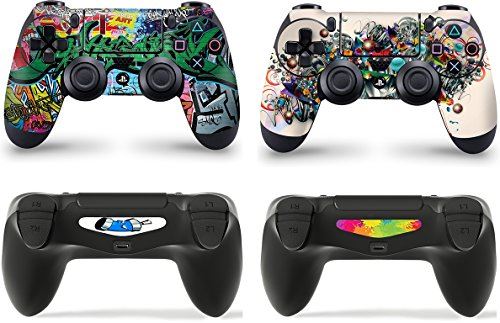 GNG 2 x GRAFFITI PlayStation 4 PS4 Controller Skins Full Wrap