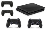 giZmoZ n gadgetZ PS4 SLIM Console Carbon Black Colour Skin Decal Vinal Sticker + 2 Controller Skins Set