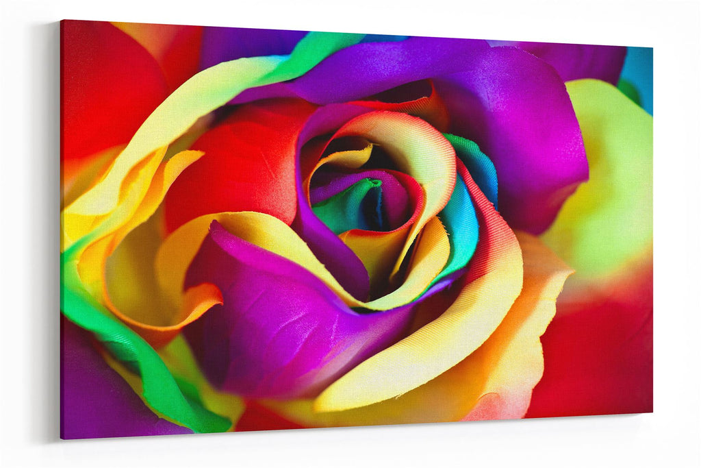 A2 45x60 Canvas Wall Art of Abstract Coloured Flower for your Living Room Canvas Prints - Pictures