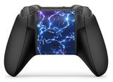 GNG 2 x Electic Blue Storm Controller Skins Full Wrap Vinyl Sticker compatible with Xbox One / S /  X