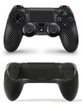 GNG 1 x Carbon Black PlayStation 4 PS4 Controller Skins Full Wrap Vinyl Sticker