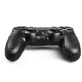 GNG Studded silicone cover skin anti-slip Compatible for PS4/ SLIM/ PRO controller x 1(Black)  + PS4 Decals x 6