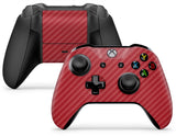 GNG XBOX ONE X  Carbon Red Console Skin Decal Sticker  + 2 Controller Skins