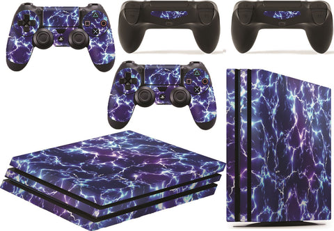giZmoZ n gadgetZ PS4 Pro Console Electric Storm From Starwars Skin Decal Vinal Sticker + 2 Controller Skins Set