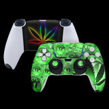 2 x WEED Playstation 5 PS5 Controller Skins Full Wrap Vinyl Sticker