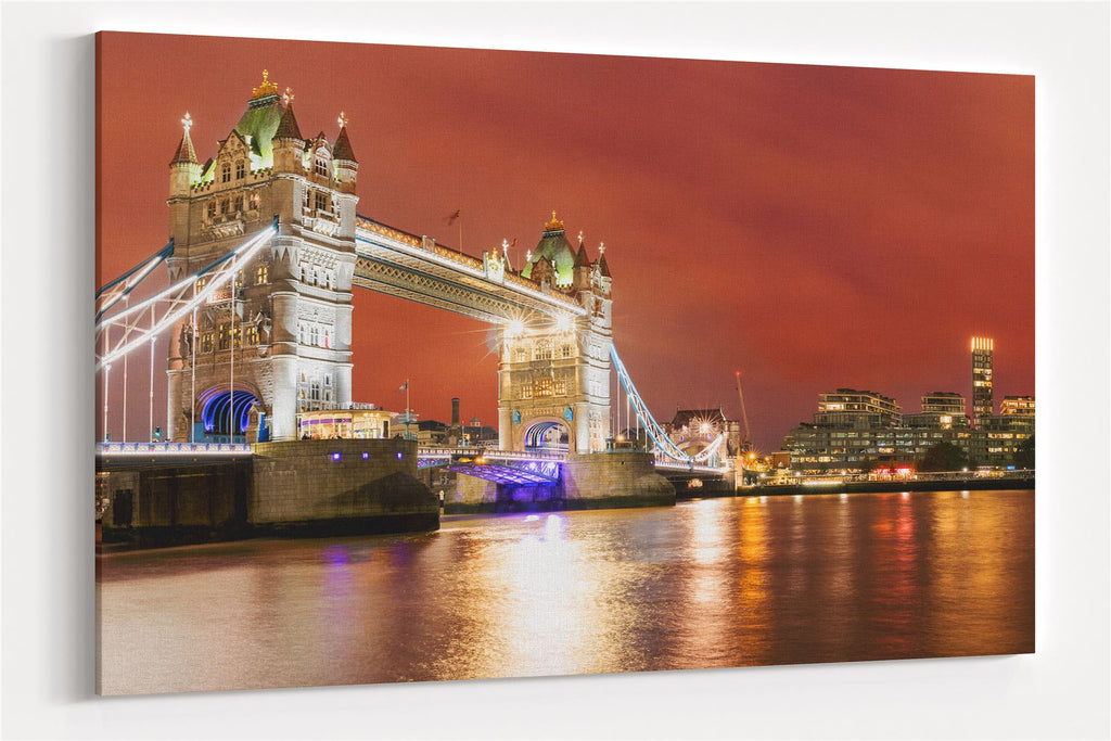 A1 60x75cm Canvas Wall Art of London Bridge for your Living Room Canvas Prints - Pictures