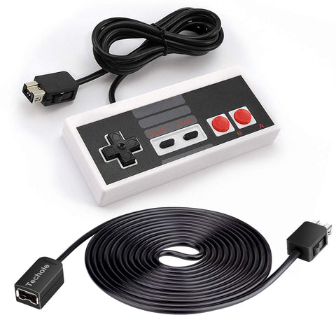 GNG Replacement Controller + Extension Cable Compatible with Nintendo NES SNES/Wii U , Super SNES Classic, NES Classic