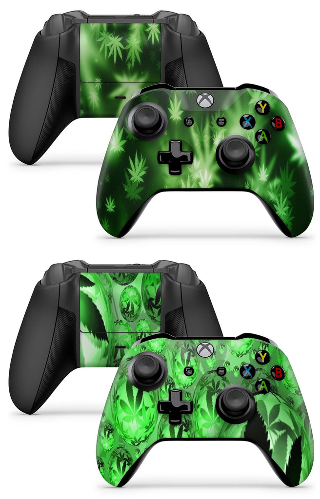 GNG 2 x WEED Xbox One X, Xbox One S, Xbox One  Controller Skins Full Wrap Vinyl Sticker