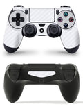 GNG 1 x Carbon White PlayStation 4 PS4 Controller Skins Full Wrap Vinyl Sticker