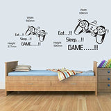 GNG Eat Sleep Game Childrens Wall Art Decal Vinyl Stickers Picture for Boys Girls Bedroom