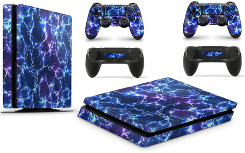 giZmoZ n gadgetZ PS4 Slim Console Electric Storm From Starwars Skin Decal Vinal Sticker + 2 Controller Skins Set