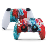 2 x COLOUR EXPLOSION Playstation 5 PS5 Controller Skins Full Wrap Vinyl Sticker