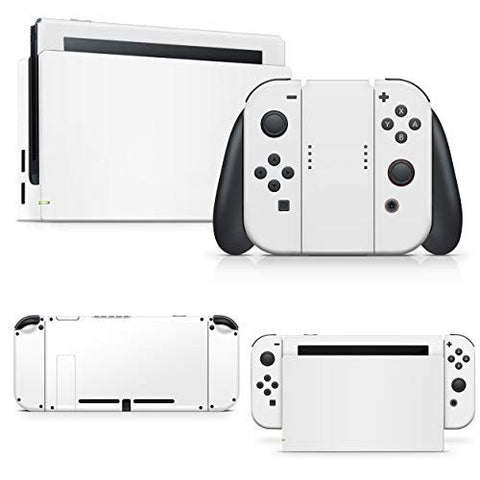 giZmoZ n gadgetZ White Colour Skin Decal vinyl Sticker Compatible with Nintendo Switch Console + 1 Controller Skins Set