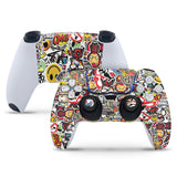PS5 Disk Console STICKERBOMB Skin Decal Vinal Sticker + 2 Controller Skins Set