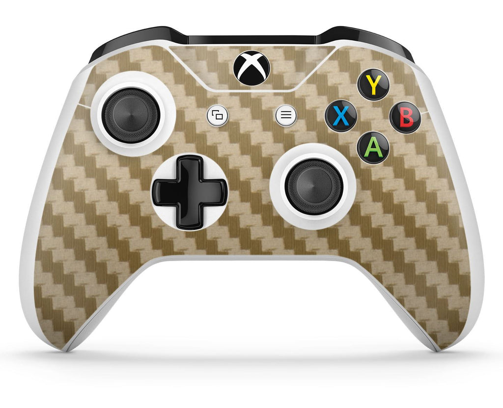 GNG 1 x Carbon Gold Compatible with Xbox One S Controller Skins Full Wrap Vinyl Sticker