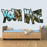 M Customisable Dinosaur Childrens Name Wall Art Decal Vinyl Stickers for Boys/Girls Bedroom