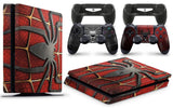 giZmoZ n gadgetZ PS4 Slim Console Spiderman Skin Decal Vinal Sticker + 2 Controller Skins Set