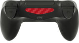giZmoZ n gadgetZ PS4 SLIM Console Carbon Red Colour Skin Decal Vinal Sticker + 2 Controller Skins Set