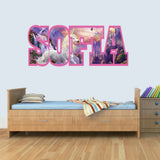 S Customisable Unicorn Childrens Name Wall Art Decal Vinyl Stickers for Boys/Girls Bedroom