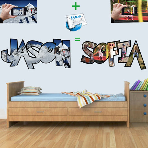 S Customisable Personalised Childrens Name Wall Art Decal Vinyl Stickers for Boys/Girls Bedroom