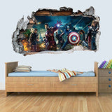GNG Marvel Avengers Vinyl Smashed Wall Art Decal Stickers Bedroom Boys Girls 3D L