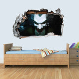 Vinyl Wall Smashed 3D Art Stickers of Illustrated Joker Poster Bedroom Boys Girls