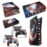 PS5 Disk Console  Superhero Skins for PS5 Disk Playstation 5 Console Decal Sticker + 2 Controller Set
