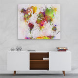 A1 60x75cm Canvas Wall Art of World Map for your Living Room Canvas Prints - Pictures