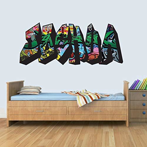 L Customisable Graffiti Childrens Name Wall Art Decal Vinyl Stickers for Boys/Girls Bedroom