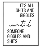 GNG Funny Bathroom Wall Art Quotes Posters Decor Inspirational