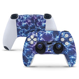 PS5 Disk Console Blue Electric Storm Decal Sticker + 2 Controller Skins