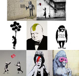 Banksy Poster Art Photo Print Graffiti Wall Decor Fan Art A0 A1 A2 A3 A4