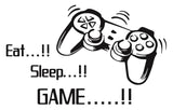 GNG Eat Sleep Game Childrens Wall Art Decal Vinyl Stickers Picture for Boys Girls Bedroom