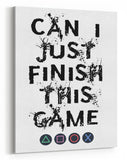 GnG Gaming A4 Word Quote Canvas For Kids Bedrooms Artwork Can I finish PS