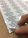 Customised Return Address Labels Self Adhesive Custom Printed Small Stickers