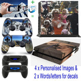 giZmoZ n gadgetZ PS4 Console Personalised CUSTOM Skin Decal Vinal Sticker + 2 Controller Skins Set