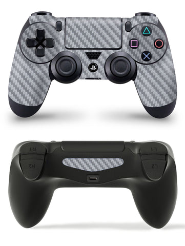 GNG 1 x Carbon Silver PlayStation 4 PS4 Controller Skins Full Wrap Vinyl Sticker