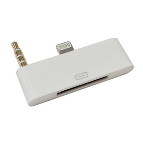 White 30 pin - 8 pin iPhone 4 To iPhone 6 Audio Video Adapter also for iPad 4, iPad Mini, iPod Touch 5, iPad Air, iPod Nano 7 giZmoZ n gadgetZ