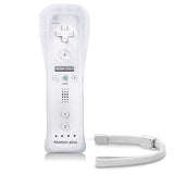 GnG 2x Motion Plus + Remote Controller & Nunchuck Compatible with Nintendo Wii & Wii U built in Sensor White + Grip
