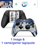 GNG 2 x Personalised CUSTOM Controller Skins Full Wrap Vinyl Sticker compatible with Xbox One / S /  X