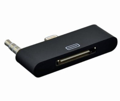 Black  30 pin - 8 pin iPhone 4 To iPhone 6 Audio/Video Adapter also for iPad 4, iPad Mini, iPod Touch 5, iPad Air, iPod Nano 7 giZmoZ n gadgetZ