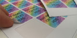 GNG 2-384 Stickers Square Custom Small Vinyl Printing Image Logo Text Postage Labels Personalised 1-8 sheets