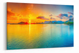 A2 45x60 Canvas Wall Art of Beach Sunset  for your Living Room Prints - Pictures