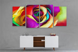 4 Panel 131x 60cm Canvas Wall Art of Abstract Coloured Flower Large for your Living Room Prints - Pictures