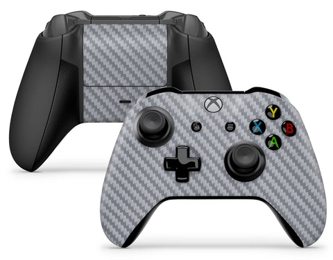 GNG 1 x Carbon Silver Xbox One X, Xbox One S, Xbox One  Controller Skins Full Wrap Vinyl Sticker