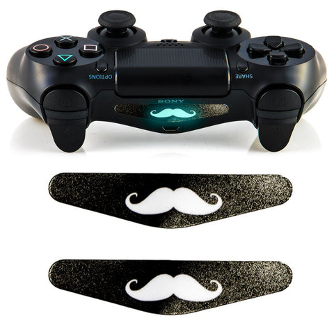 GnG 2x LED Moustache Bar Decal Sticker For PlayStation 4 PS4 Controller DualShock 4