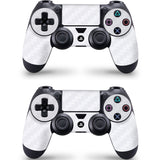 giZmoZ n gadgetZ PS4 Console Carbon White Colour Skin Decal Vinal Sticker + 2 Controller Skins Set