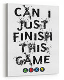 GnG Gaming A4 Word Quote Canvas For Kids Bedrooms Artwork Can I finish XB