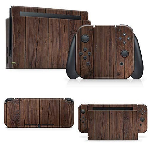 giZmoZ n gadgetZ Wood Skin Decal vinyl Sticker Compatible with Nintendo Switch Console + 1 Controller Skins Set