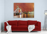 A2 45x60cm Panoramic Canvas Wall Art Painting of London Skyline City Scape Large for your Living Room Canvas Prints Panel - Pictures